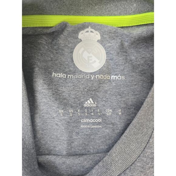 Adidas Real Madrid 2015 James #10 Jersey Gray Climalite Soccer Shirt LFP Men’s S - Picture 6 of 12